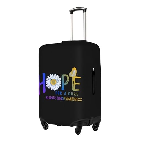 Travel Luggage Cover Hope For A Cure Bladder Cancer Awareness Flower Fashion Washable Baggage Suitcase Protector Fit For Luggage X-Large2