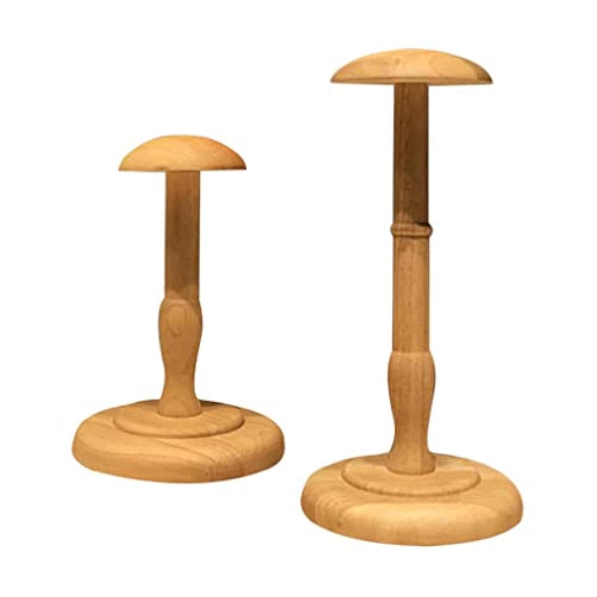 Wooden Hat Rack and Wig Holder Freestanding Display