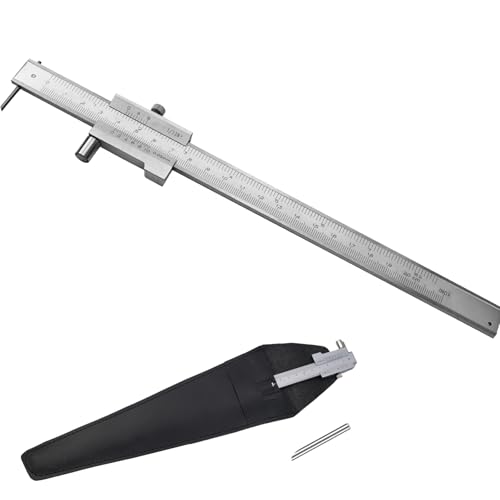 VZXZXE Edelstahl Markierungswerkzeuge Parallel gekreuzter Messschieber 0–20 cm parallelanreisser anreißwerkzeug schieblehrer streichmaß metall parallel anreißer durchmesser messgerät