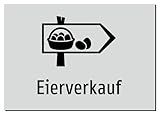 Eierverkauf – Aufkleber A4: 297x210mm – Mit Grafik und Text