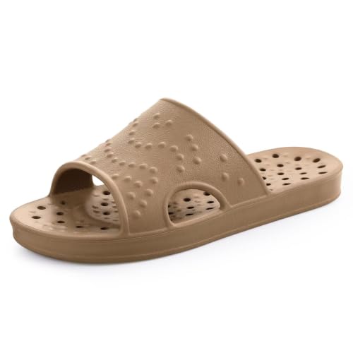 Image of shevalues Shower Shoes for Women Men with Arch Support Quick Drying Pool Slides Lightweight Beach Sandals with Drain Holes