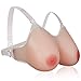 Produktbild ZLSN Strap on Silikonbrüste Silikon Brust gefälschte falsche Silikon Brustformen Brüste Brustprothesen Prothese für Mastektomie Prothese Transvestiten Crossdressers,Complexion,D Cup