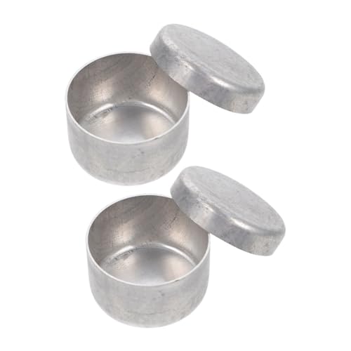 VILLFUL 2個 アルミ製小型土壌計量ホルダー ふた付き丸形容器 ラボ用サンプル保護 土壌保持用収納箱 実験 研究機関向け