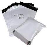コンポウ本舗 宅配ビニール袋 小サイズ 32×26cm 100枚入り A4相当 マチ付き 嵩張る物の梱包に最適 梱包材 メルカリ・フリマ等の発送に 宅配袋 OPP袋