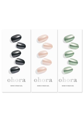ohora Semi Cured Gel Nail Set of 3 (N Boba