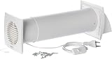 Steinberg14 Unite de VMC Décentralisée 125 mm - Blanc Récupérateur de Chaleur avec Câble et Cordon de Serrage - Kit VMC Double Flux - Répartiteur d'air - Système de Ventilation Murale - 1