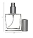 Riverrun Large Perfume Cologne Atomizer Empty Glass Bottle Matte Silver Sprayer 3.4 oz 100ml (1 Bottle)