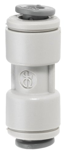 Celcon Acetal Copolymer "Push to Connect" Tubing Connector - Union Connector , 1/4" (Pack of 25)