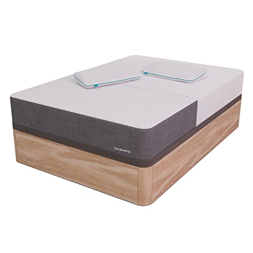 Marmota Pack Colchón Hybrid Premium + Canapé Abatible Madera + Pack 2 Almohadas Protector Colchón (Canapé Madera, 150x200 cm)