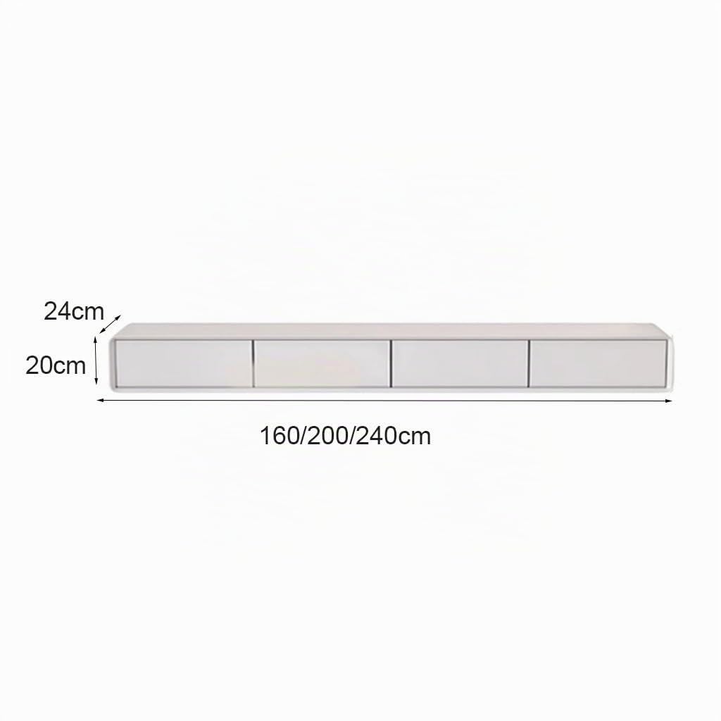 Soporte De TV Flotante 160/200/240cm Mueble De TV Flotante De Pared Centro De Entretenimiento TV Media Consola Mueble De TV Flotante Gran Banco De TV De Almacenamiento Para La Sala De Estar(160*20*24c