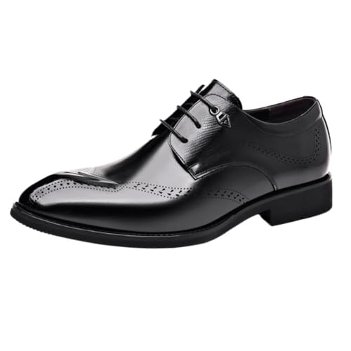 Leather Oxford Business Dress Shoes for Men Formal Loafers Comfortable Classic Pointed Toe Wedding Office Casual Work Footwear