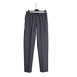 Pantalón de vestir para caballero adaptado para  personas de la tercera edad y con movilidad reducida.