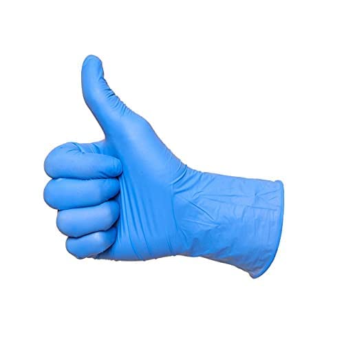 Vos Disposable Gloves, Latex & Powder Free Nitrile Rubber Gloves, Heavy Duty, 100 Count Box, Food Safe #TOP21