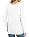 HOTGIFT Womens Tunic Tops Long Sleeve Shirts Fall Winter Casual Crewneck Sweaters Front Twist For Leggings White Medium