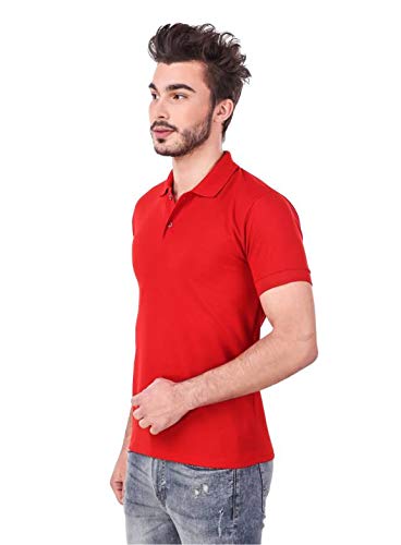 Image of KEOTI Poly Cotton(Mattey) Collar Neck Half Sleeves Tshirt for Men & Boys (Pack of 2), Plain-Regular Fit, Formal /Casual Wear, Polo Tees for Daily Use Stylish Comfortable Men's T-Shirt