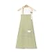 Fartuch Kobiety Dom Kuchnia Lato Western-Style Kombinezony w stylu Japońskim Bawełna i Pościel Gotowanie Talia (Size : Green)