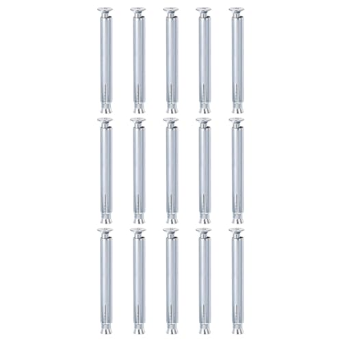 DTGN Anclajes De Manga Plana 3/8' X 5' - Paquete De 15 - Ideal Para Paredes De Ladrillo Seco O Bloques De Hormigón - Acero Al Carbono - Plateado