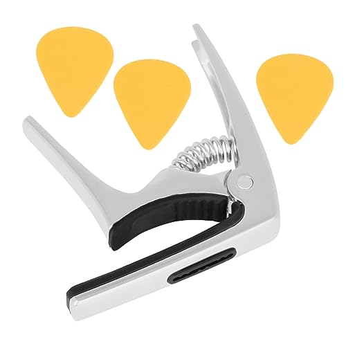TOYANDONA Guitar Capo Tuner Metal Capo for Acoustic Electric and Ukulele Includes Random Guitar Picks Easy to Use for Musicians and Beginners