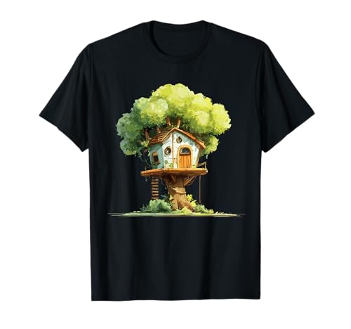 Magical Treehouse in Enchanted Forest Retreat T-Shirt