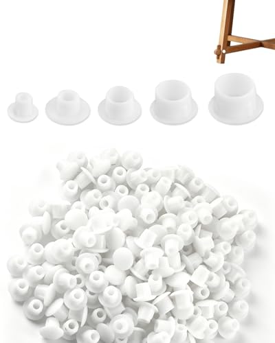 YIPFEN 120 Tapones Cubreagujeros, Tapones de Plástico para Agujeros, Tapones de Cobertura para Tornillos, Tapones de Plástico para Agujeros (5 6 8 10mm) (Blanco)