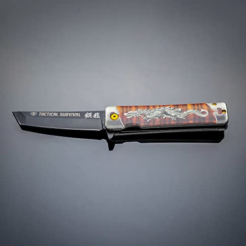 TS Tactical Store Navaja tanto KTN Japon Printed Style | Hoja 8,5cm 3CR13Mov | 18439A