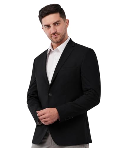 Image of SaintX Men's Premium 4-Way Comfy Stretch Sunscreen Blazer | Light Weight, Designed for Summers | Fully Lined | Comfort able Slim Fit | Wrinkle Resistant, All-Day Casual & Formal Signature Coat (JK11)