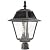 LUTEC Outdoor Solar Lamp Post Light, Dusk to Dawn 300LM Waterproof Pole Light Head with 4 Pcs Glass, Exterior Solar Powered Fence Post Light Fixtures for Garden, Patio, Yard(Brown)