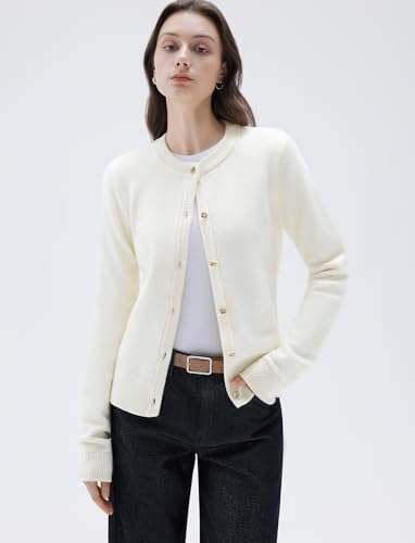 SUUKSESS Women Chunky Cashmere Cardigan Sweaters Trendy Fall Fashion Button Up Long Sleeve Knit Outfits3