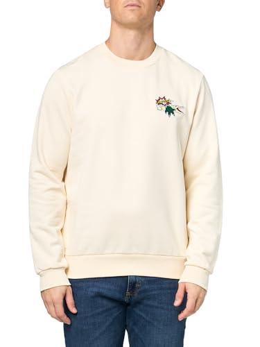 Image of Lacoste Men's Badge Organic Cotton Sweatshirt, Lapland, XL