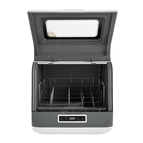 Weiß Tragbarer Geschirrspüler, Arbeitsplatten-Geschirrspüler mit 3 Waschmodi, 45 * 40 * 44.8cm für kleine Häuser Wohnungen Wohnheime 4 Weiß Tragbarer Geschirrspüler, Arbeitsplatten-Geschirrspüler mit 3 Waschmodi, 45 * 40 * 44.8cm für kleine Häuser Wohnungen Wohnheime