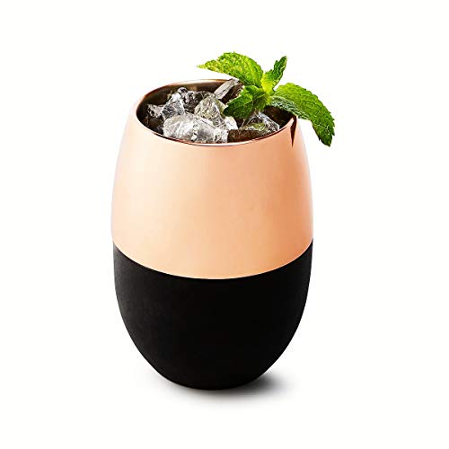 Cork Pops Copper Black Stainless Steel Freezer Gel Beverage Cup