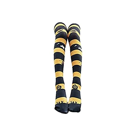 Ahego Disease Face 3D Print Thigh High Stockings Cute Anime Lolita Cosplay Knee High Socks, Stripe Cover