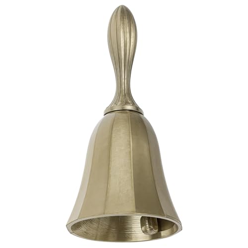 Extra Lautes Massives Messing Handglocke Tischglocke Schiffsglocke Weihnachtsglocke Burger Glocke Meditationsglocke Kleine Glocke für Restaurant Hotel Hochzeit Weihnachten Training von Haustieren