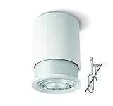 Twister Classic Spot deckenleuchte küchenlampen decke einfach befestigen ohne schrauben haken patentiert GU10 LED weiß silber energieklasse A+