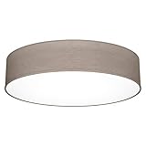 b&h technology 20 Watt LED fabric ceiling lamp in taupe. Embellishes your living room, bedroom, dining room, office, study, hallway, hall or children's room