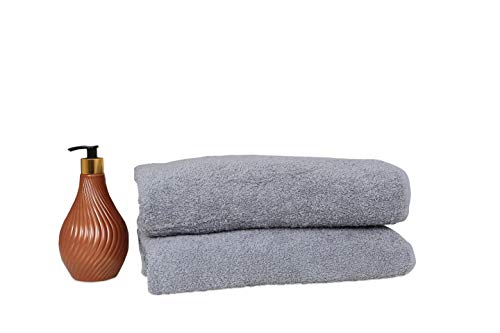 Bellamons 100% algodón, tamaño grande, resistente a la decoloración y secado rápido, juego de toallas de baño de 500 g/m², incluye 2 unidades de 70 x 140 cm, color gris, también perfecto para regalo Cover
