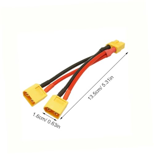Cable paralelo XT60 para doble batería en drones de carreras y aeromodelismo 4