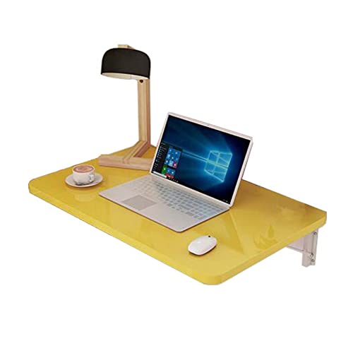 Établi mural pliable jaune LUNEZY 50cm pour optimiser l'espace - 2