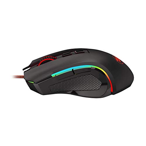 Redragon MOUSE GAMER GRIFFIN PRETO COM LED RGB - M607, UNICO glide