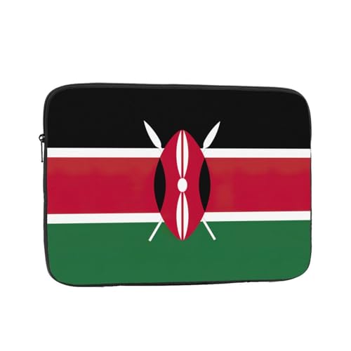 Funda de transporte para laptop y tablet, diseño de bandera de Kenia, para cafeterías y entornos de trabajo remotos
