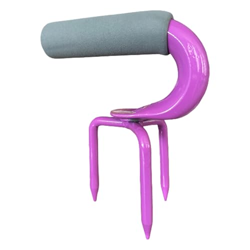 Cultivador de suelo manual de alta resistencia para jardín, puntas triangulares, mango reductor de fatiga para una extracción eficiente, herramienta ergonómica de garra de mano para jardinería
