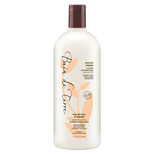 Bain De Terre Ultra Hydrating Shampoo | Coconut Papaya | Overly Dry, Damaged Hair | Argan & Monoi Oils | Paraben Free | 33.8 Fl Oz #TOP16