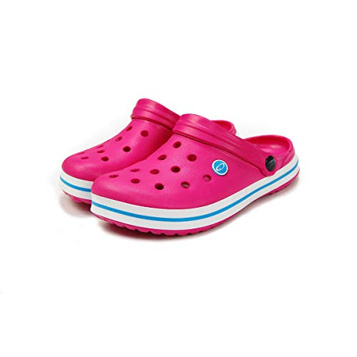 TWF Sharkies Lighweight Beach Shoe/Cloggs - Pink/Turquoise 4 UK Child