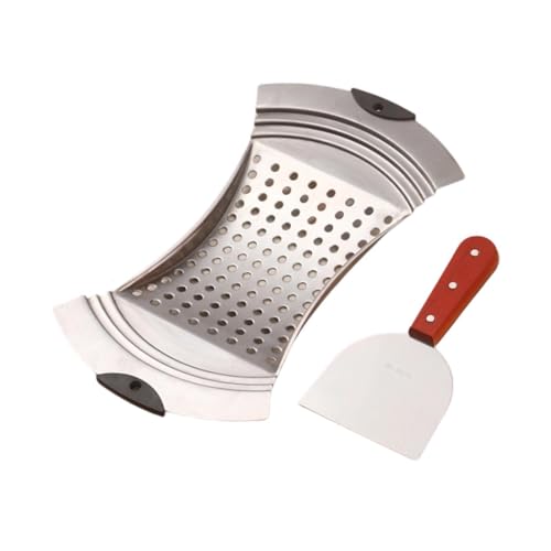 Fenteer Spaetzle Noodle Maker Spaetzle Press Handheld Multi-use Rustproof Pasta Maker Spaghetti Strainer for DIY Noodles Home Cooking, Fan Shaped