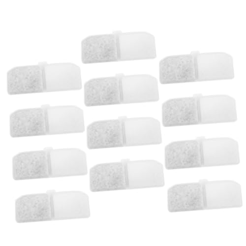 IMIKEYA 12個 ペット自動給水機用活性炭フィルター 交換用濾過綿 携帯便利 水質清浄 猫 小動物の水飲み器に 健康維持サポート