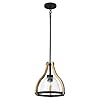 HANASS Pendant Light Fixtures, Farmhouse Wood and Glass Pendant Lighting for Kitchen Island, Rustic Length Adjustable MD89437