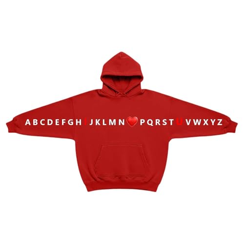 Zanisouta Sweat à capuche pour femme - Sweat à capuche amusant - Saint-Valentin - Lettres imprimées - Pull adulte - Couples amis - Oversize - Confortable -...