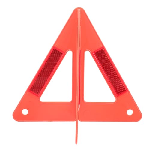 MOTHNUR Reflective Emergency Triangle Road Safety Warning Sign for Cars Lightweight Plastic Roadside Assistance Tool with High Visibility Reflector for Vehicle Breakdowns and Construction
