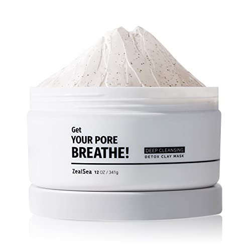 ZealSea 340ml Máscara de Arcilla de limpieza Profunda de Para el Control Del Aceite, Máscara de Exfoliación Para Mejorar la Rugosidad de la Piel, Máscara de Arcilla Cover