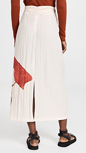 Vince Women's Painted Abstract Draped Knot Skirt3